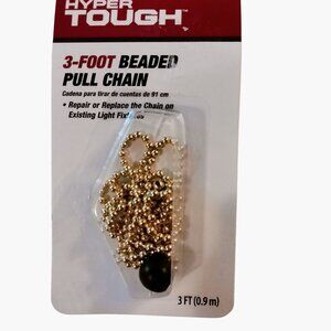 Hyper Tough Beaded Pull Chain Light Fixtures Ball End 3 Foot